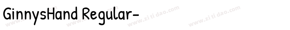 GinnysHand Regular字体转换